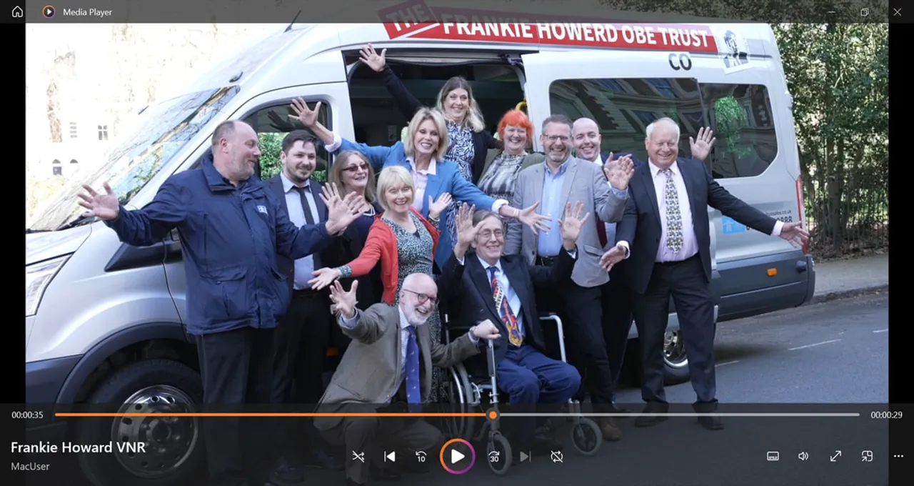 The Trust and its supporters gathered beside the community minibus