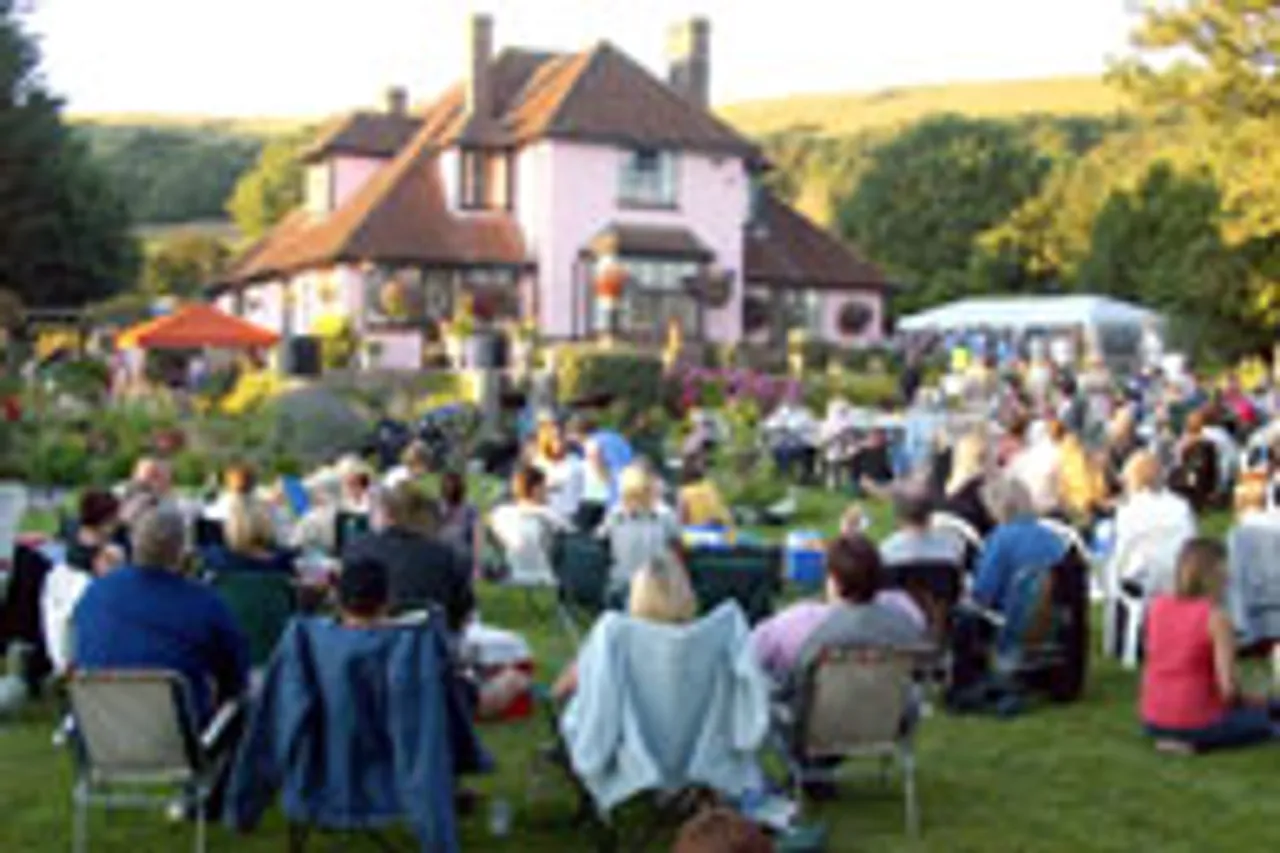 A concert in the gardens at Wavering Down